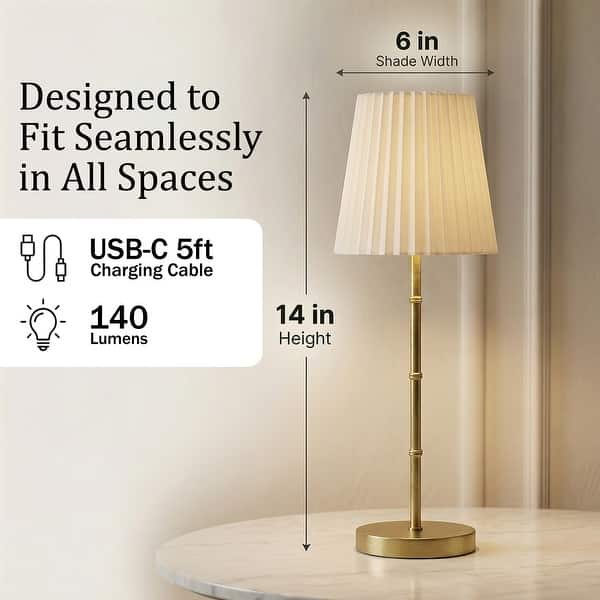 Bell + Howell Cordless Pleated Shade Lamp product image