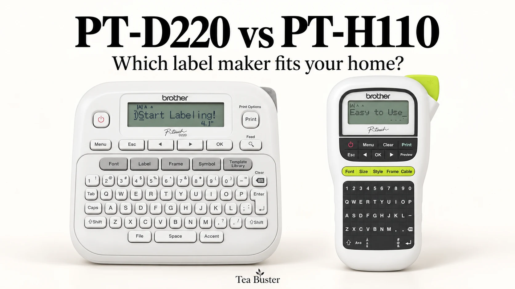 Brother PT-D220 vs PT-H110: Which Label Maker Is Right for Your Home?