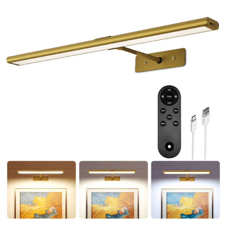 EZVALO HERA 16-inch rechargeable gold picture light