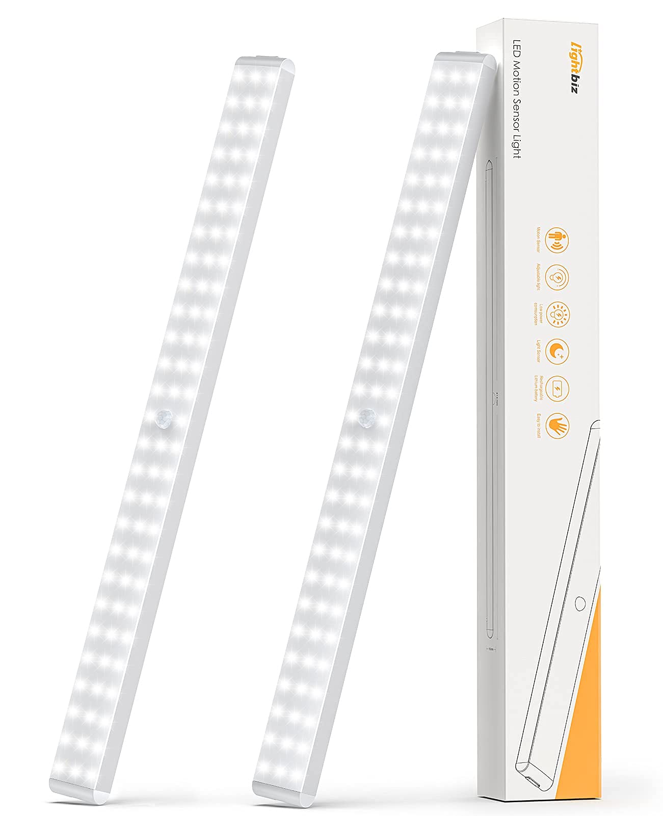 Lightbiz rechargeable motion sensor closet light