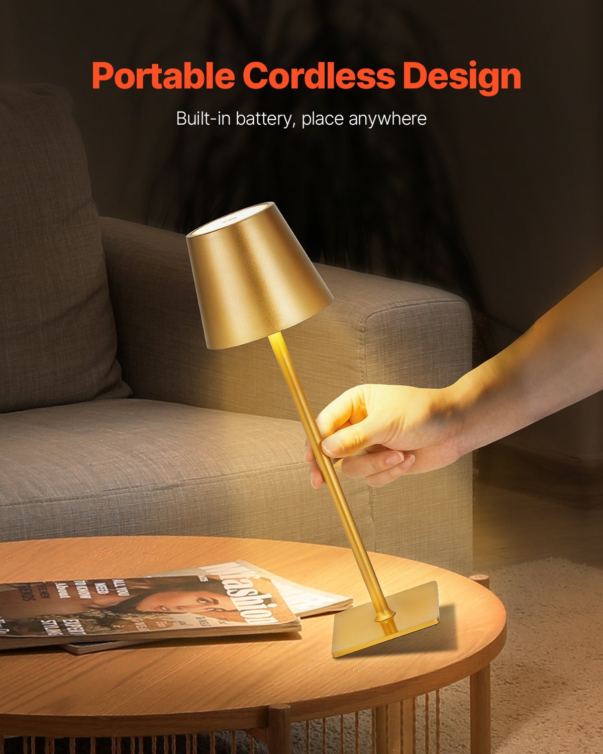 VEVOR 5200mAh Cordless Table Lamp 2-Pack product image