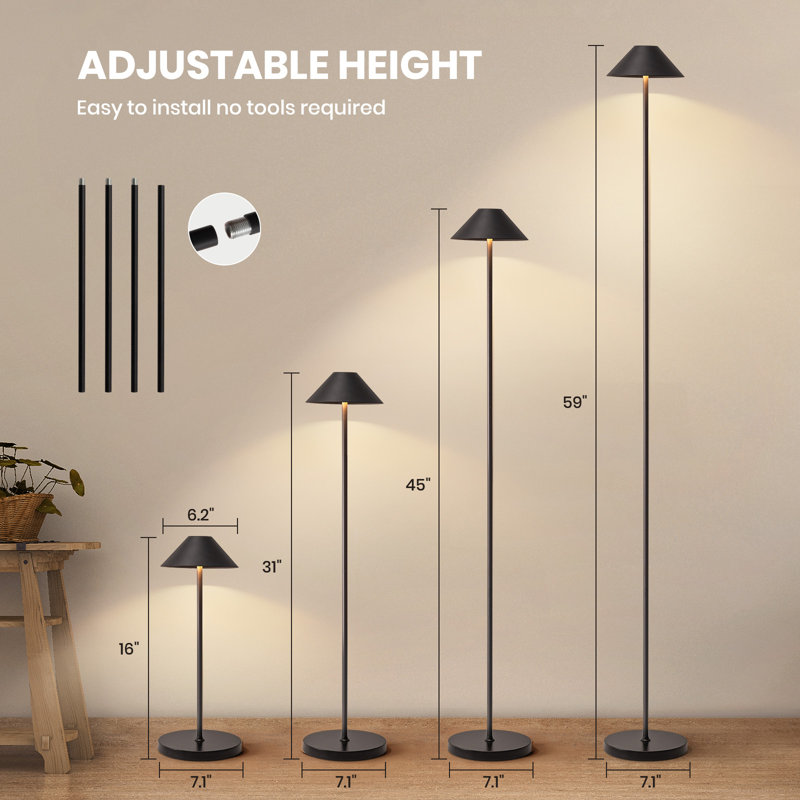 Wrought Studio 58-Inch Rechargeable Floor Lamp product image